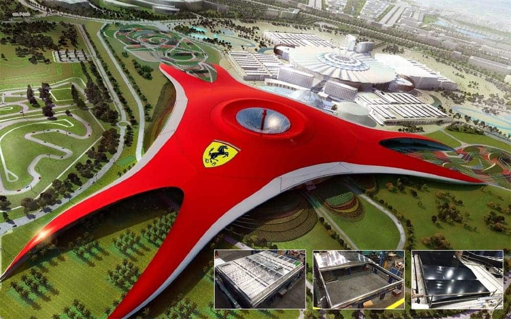 Sliding Roof Access - Ferrari World Ferrari World Surespan Case Study